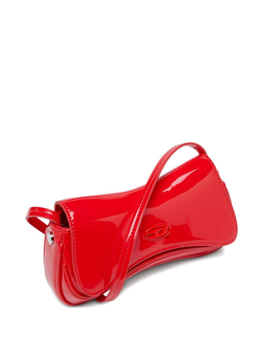 Diesel Curved Silhouette Red Bag