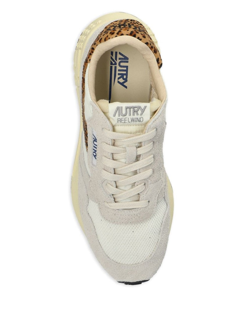 Autry Off-White Leopard Print Panel Sneakers