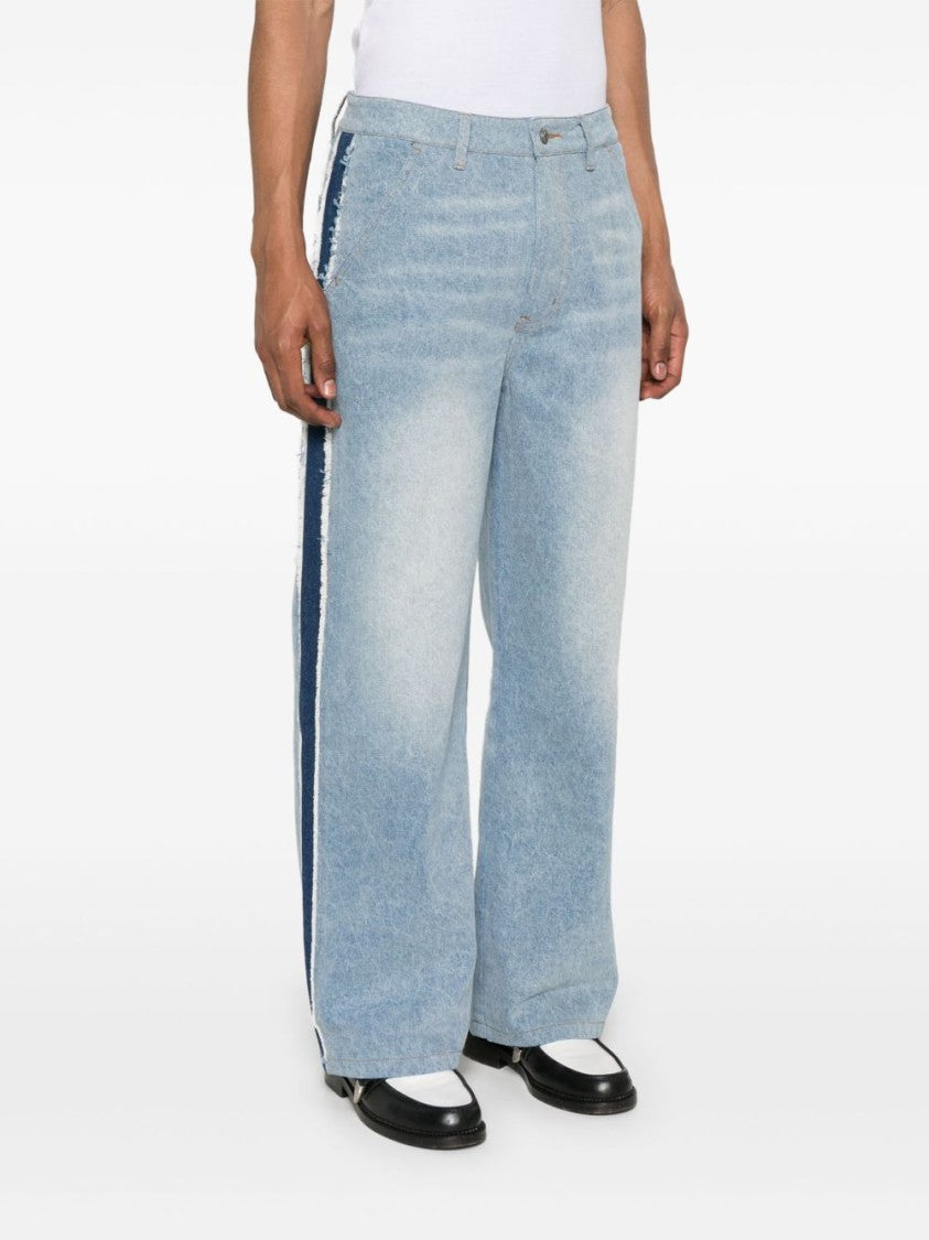 Kidsuper Cornflower Blue Striped Jeans
