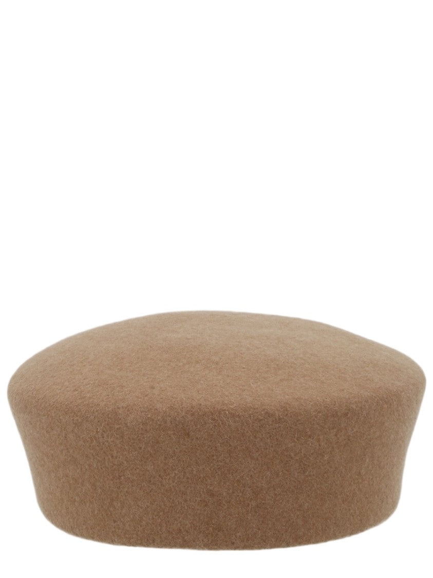 Ruslan Baginskiy Beige Embroidered Classic Wool Beret