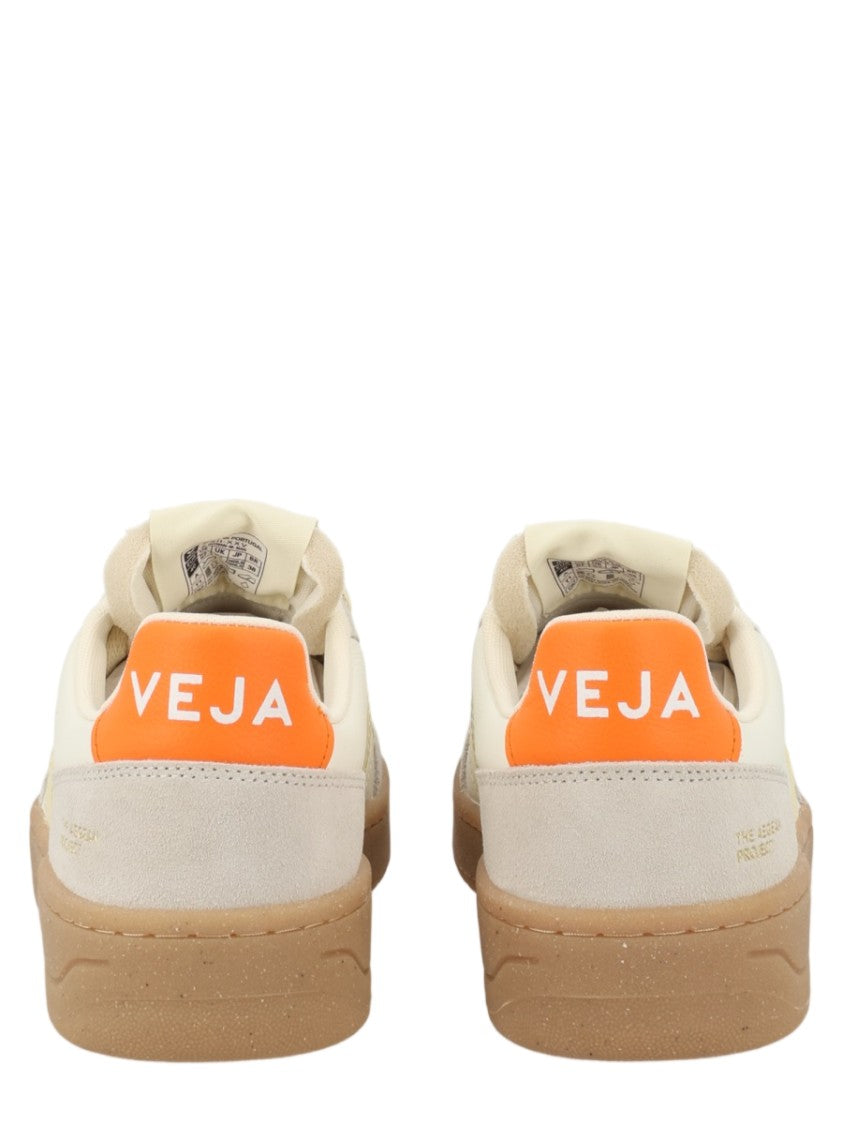 Veja Beige V-82 Orange Accent Sneakers
