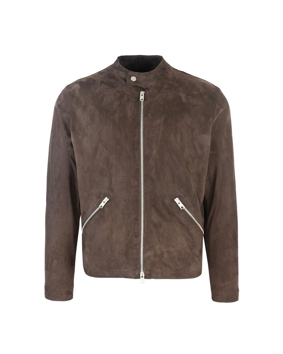 D-Four Raw-Cut Suede Biker Jacket