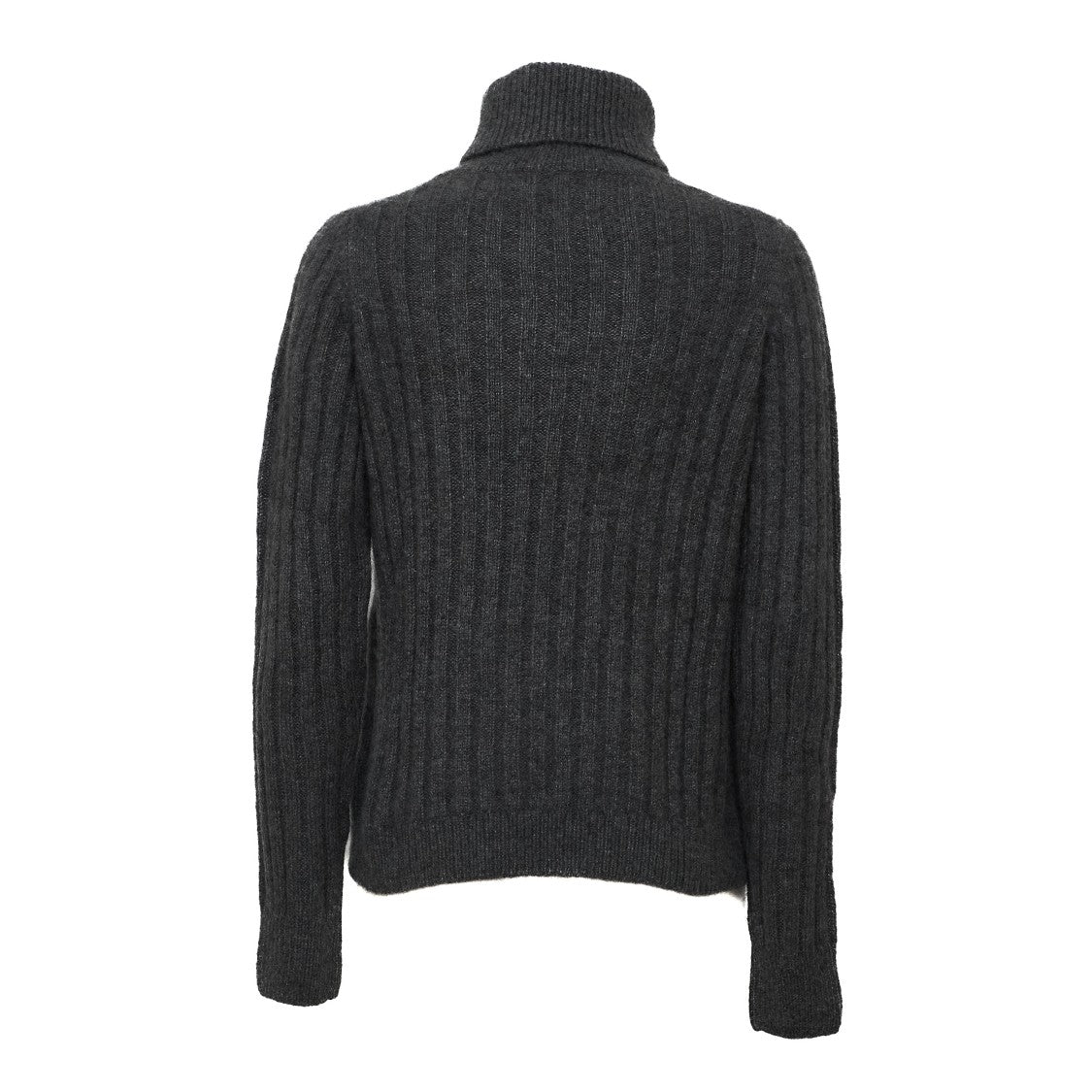 Allude Ribbed Cashmere Silk Turtleneck Sweater