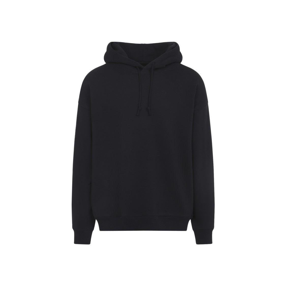 Y-3 Graphic Black Cotton Hoodie With Contrasting White Artwork