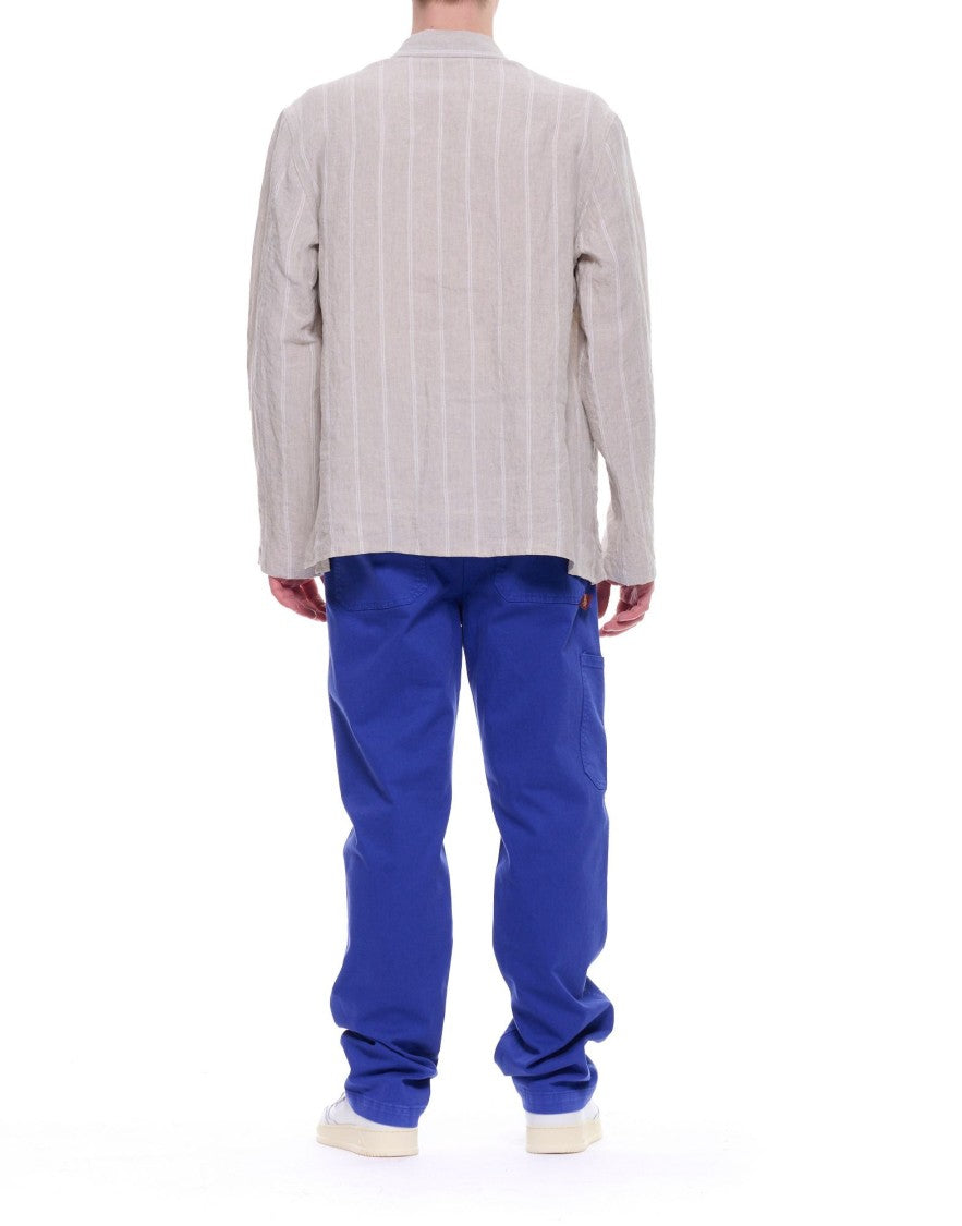 East Harbour Surplus Linen Jacket With Vertical Stripe Texture