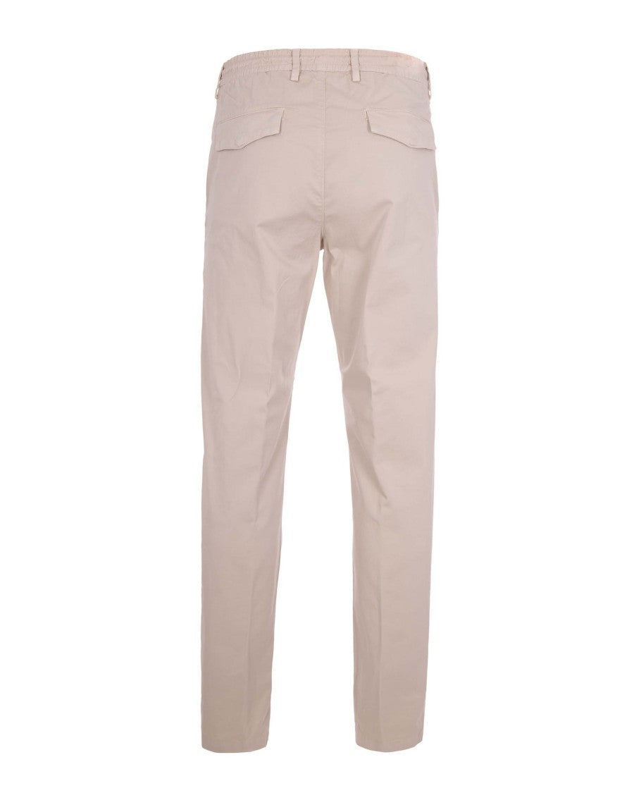 Eleventy Cotton Elasticized Front-Pleated Drawstring Casual Pants