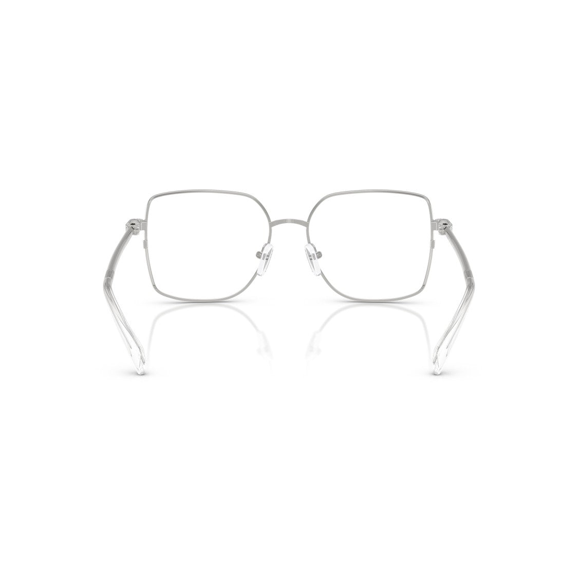 Michael Kors 0Mk3091b Square-Shaped Silver Metal Eyeglasses With Minimalist Design