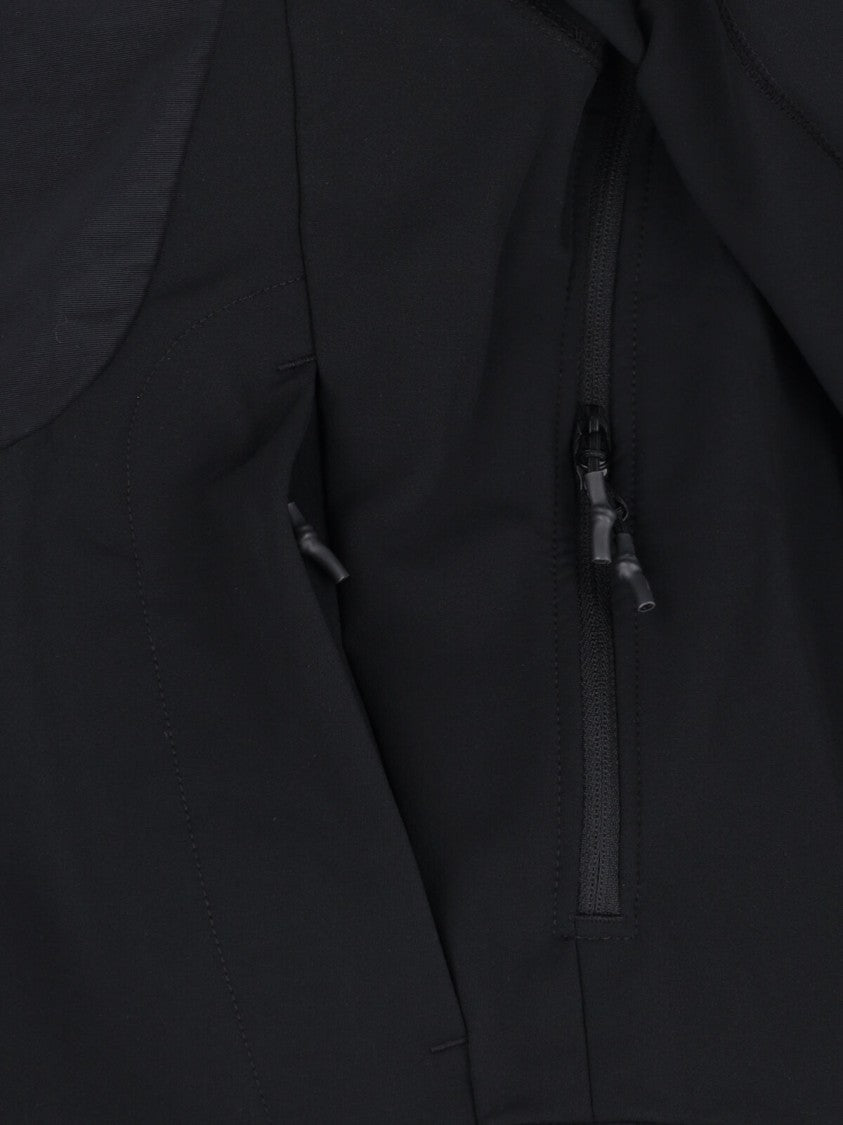 And Wander Technical Hooded Jacket In Black Water-Repellent Nylon