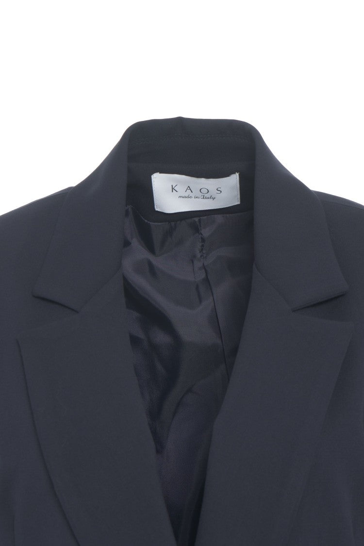 Kaos Double-Breasted Blazer With Notch Collar