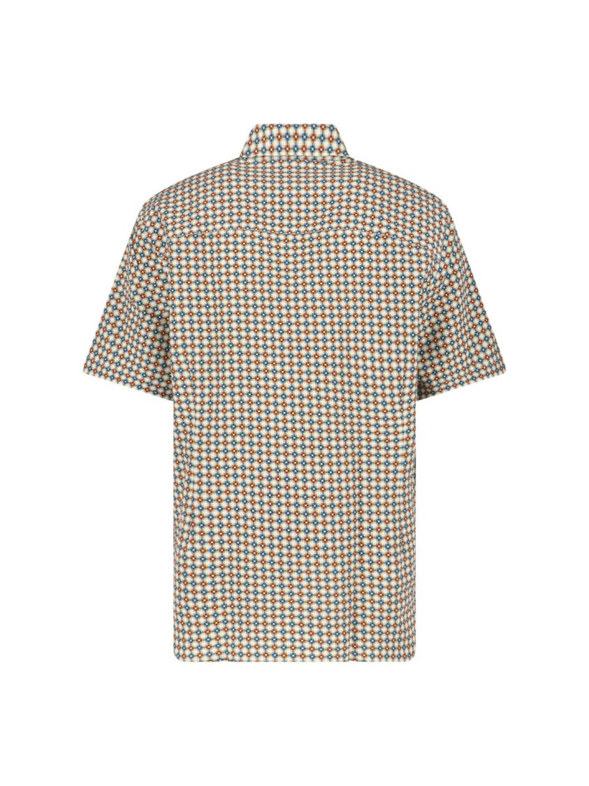 Paul Smith Multicolor Geometric Print Lyocell Shirt
