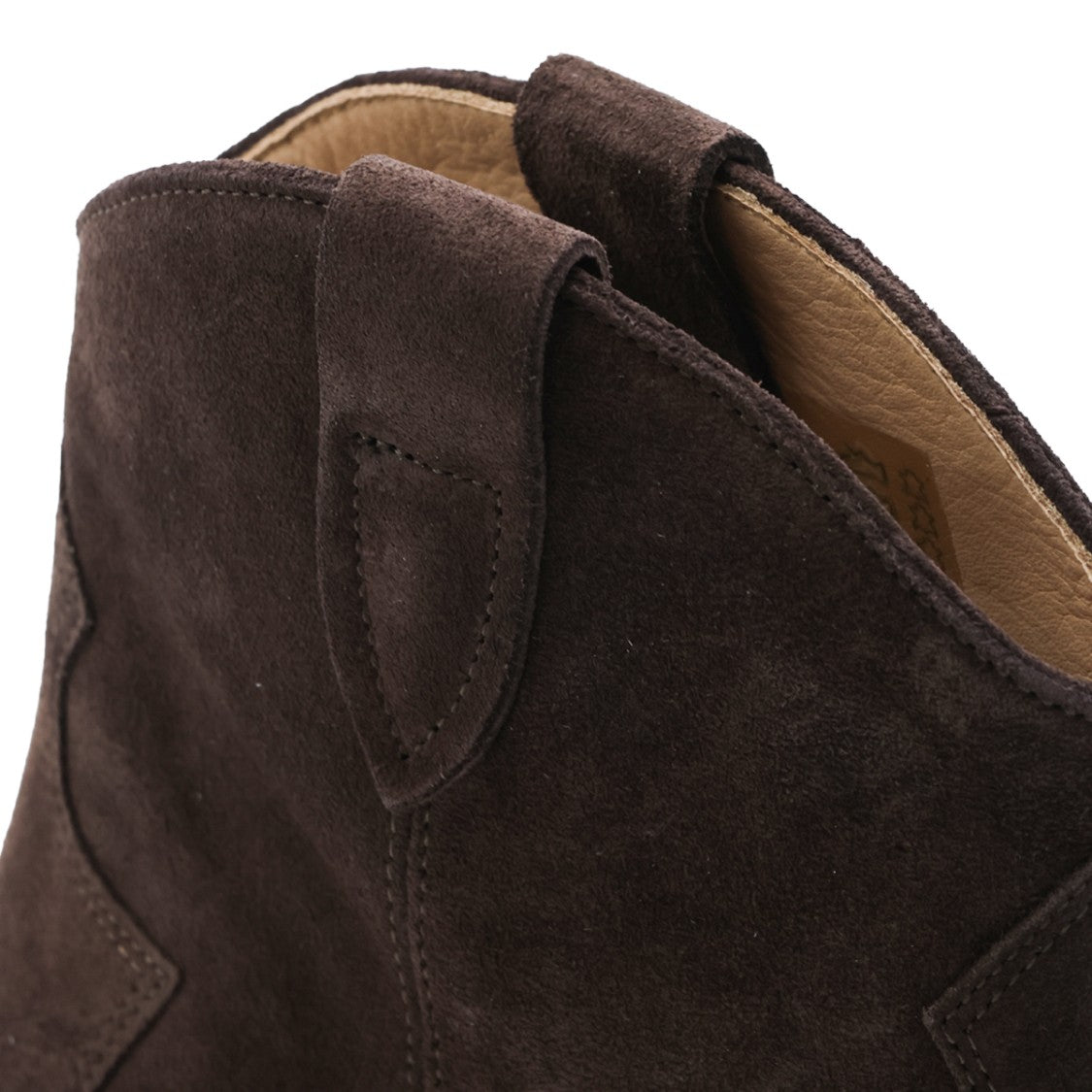 Isabel Marant Brown Suede Square Heel Boots