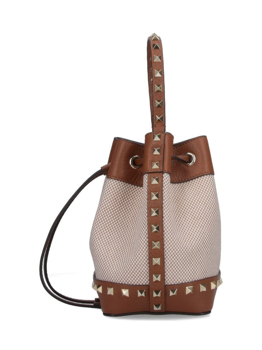 Valentino Garavani "Rockstud" Bucket Bag – Brown