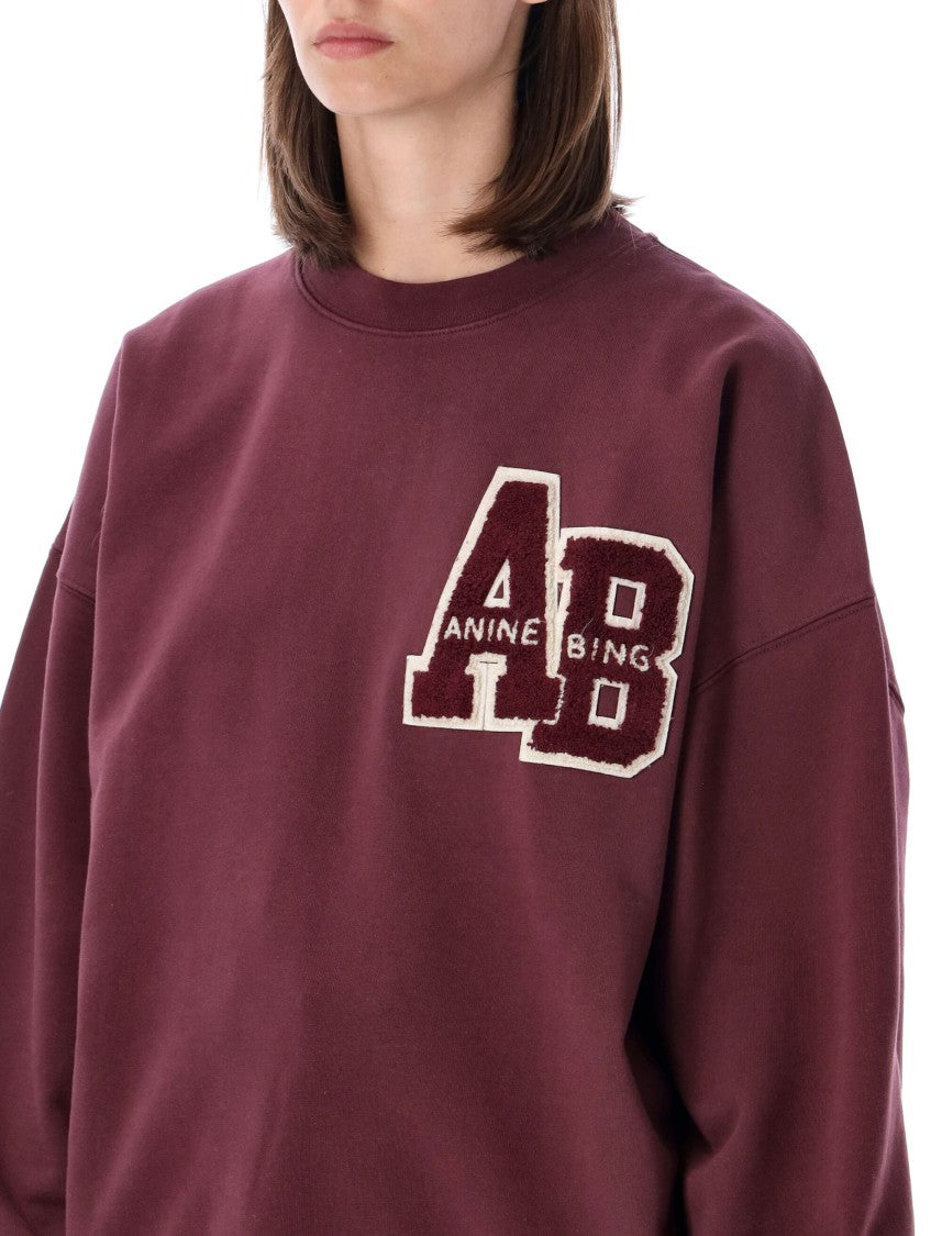 Anine Bing Miles Letterman Cotton Varsity Sweatshirt