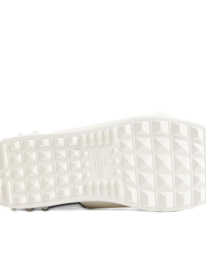 Valentino Garavani Low-Profile Black And White Color-Blocked Flat Shoes