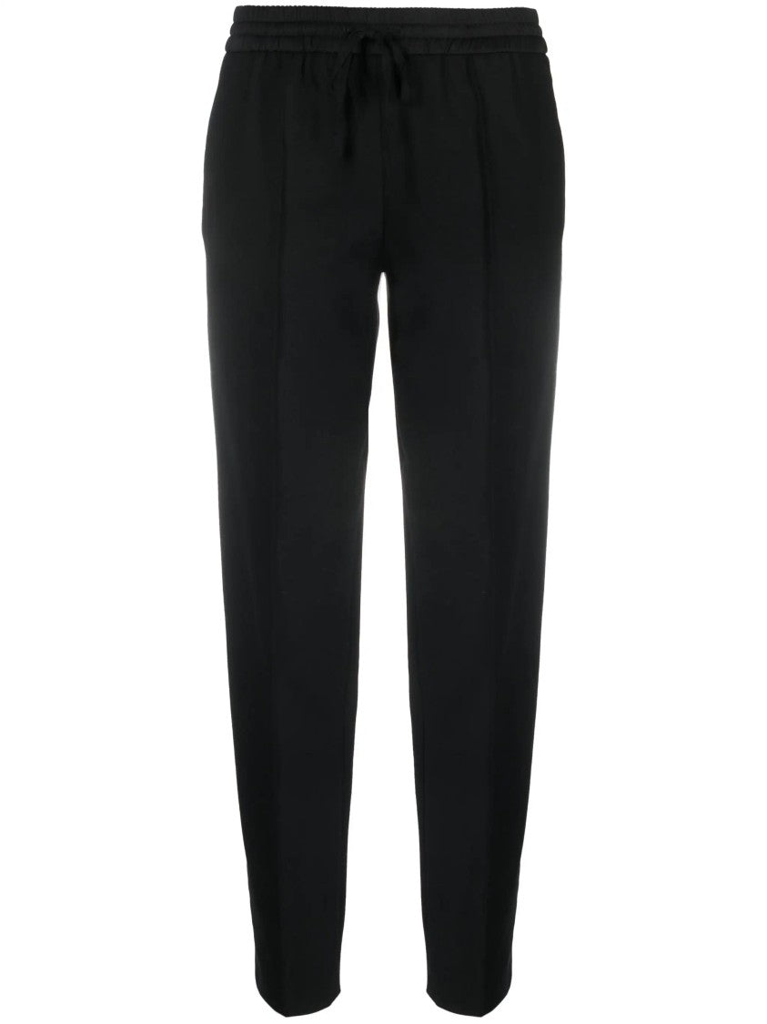 Twin-Set Black Trousers With Relaxed Fit And Design