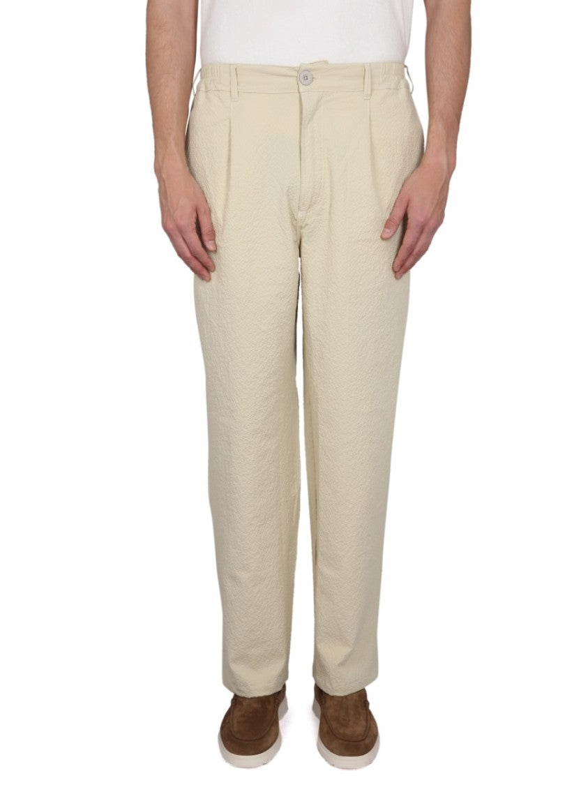 Howlin Relaxed-Fit Textured Cotton Pants