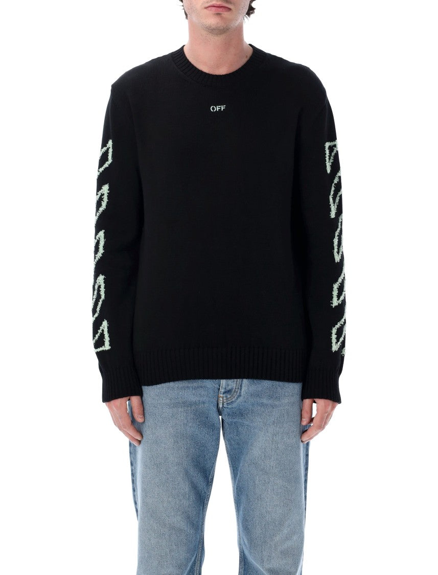 Off-White Diag Arrow Crewneck Knit Sweater