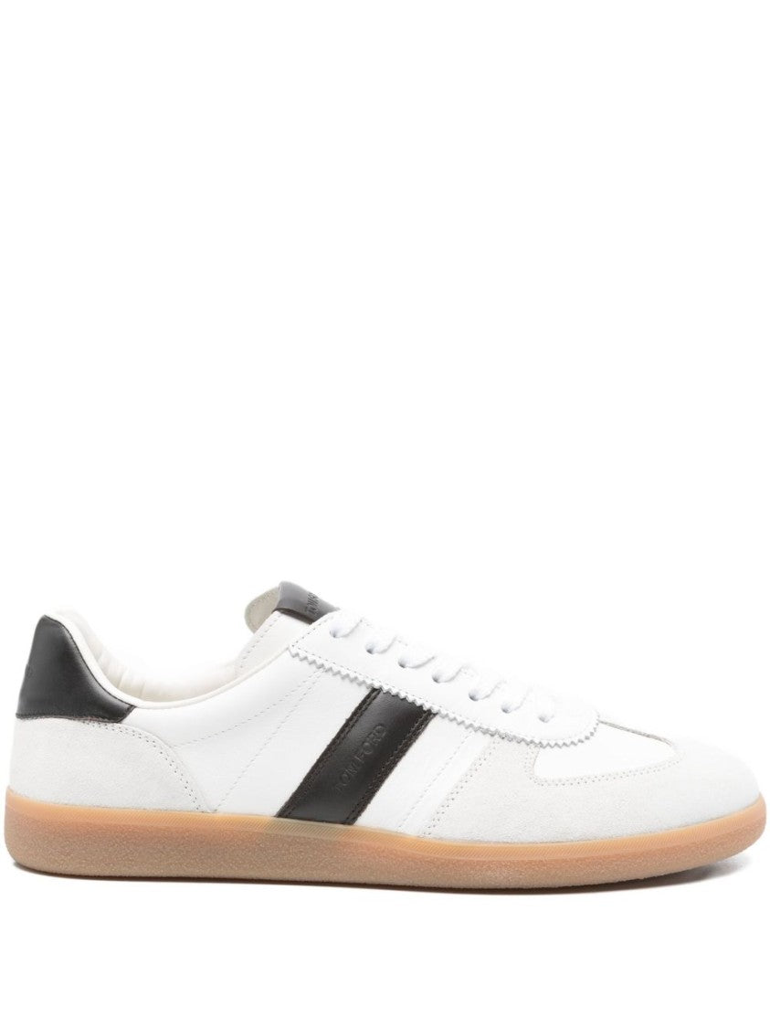 Tom Ford Bianco E Beige Low-Top Sneakers