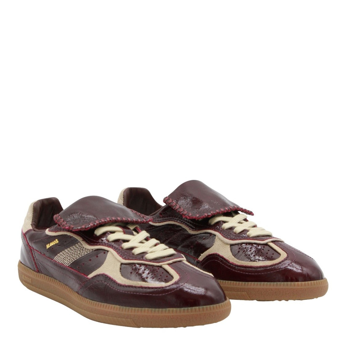 Alohas Glossy Burgundy Leather Sneakers
