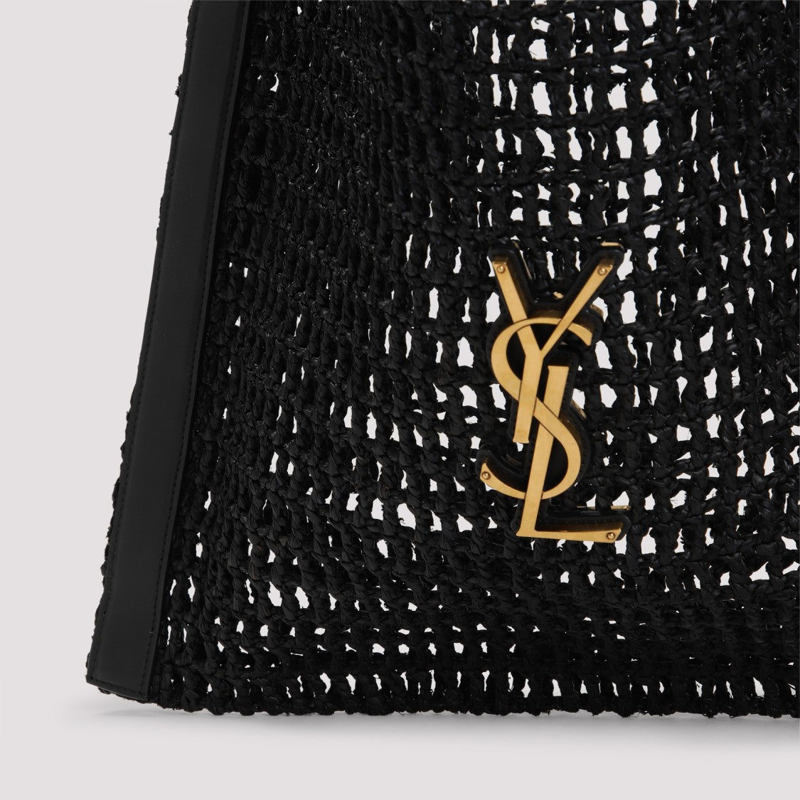 Saint Laurent Black Raffia Bag