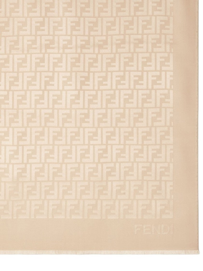 Fendi Ff Geometric Motif Silk Foulard