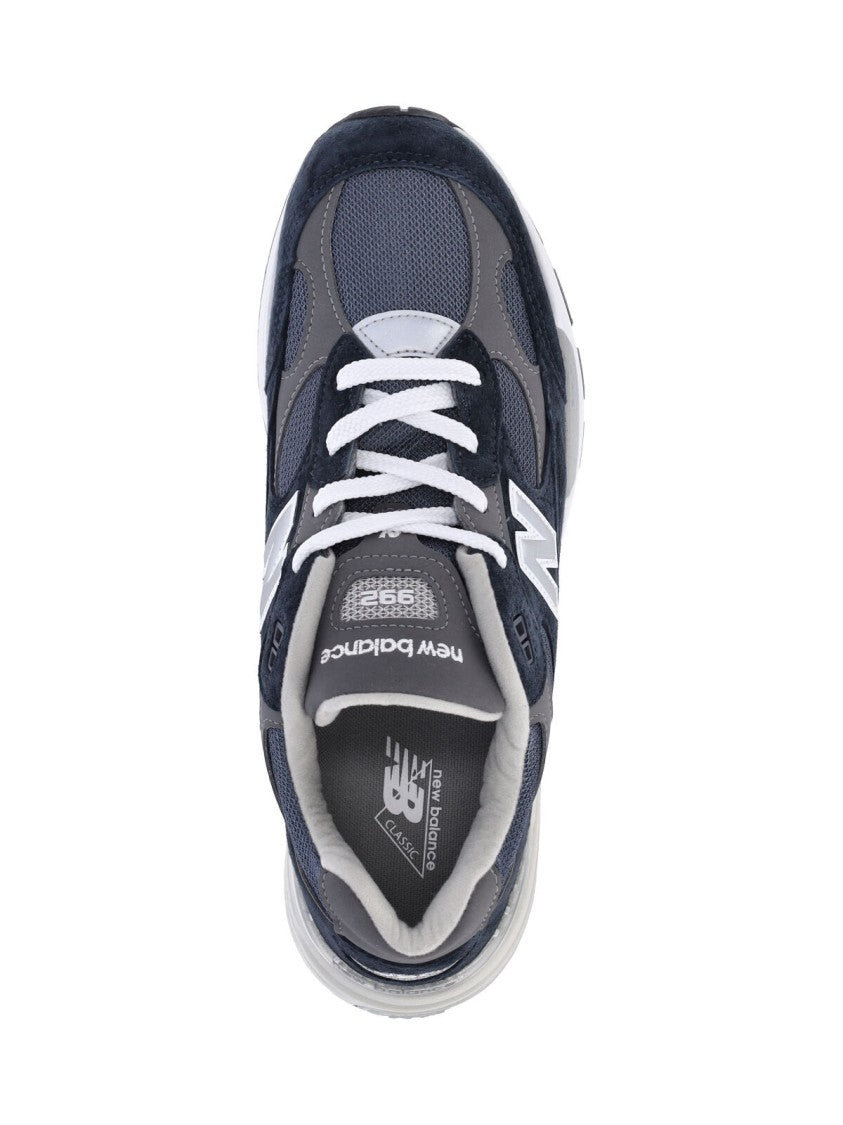 New Balance Blue Suede 992 Mesh Sneakers