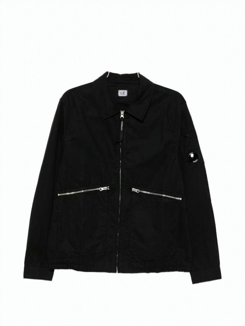 C.P. Company Black Minimalist Lens Detail Cotton Jacket