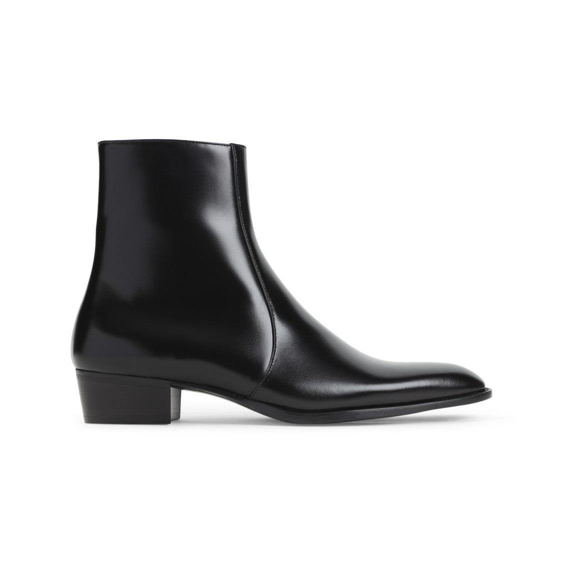 Saint Laurent Black Leather Roman Boot