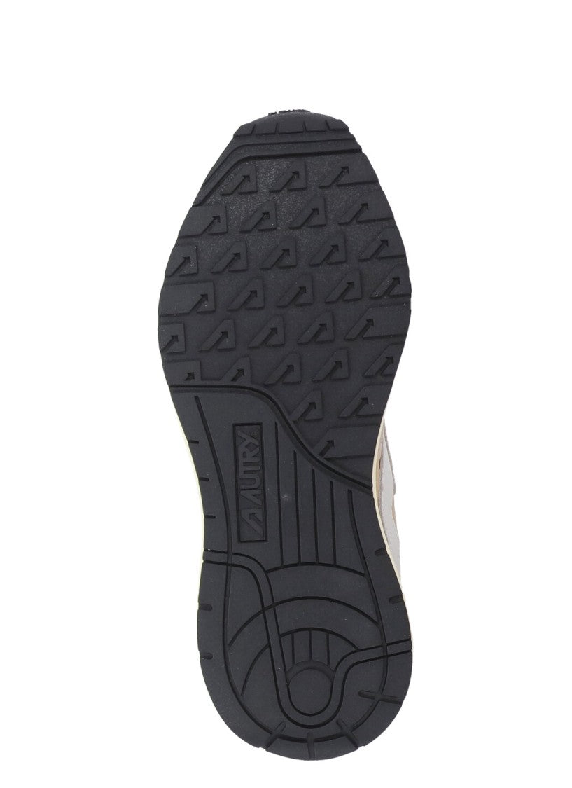 Autry Pink Suede Leather And Fabric Sneakers