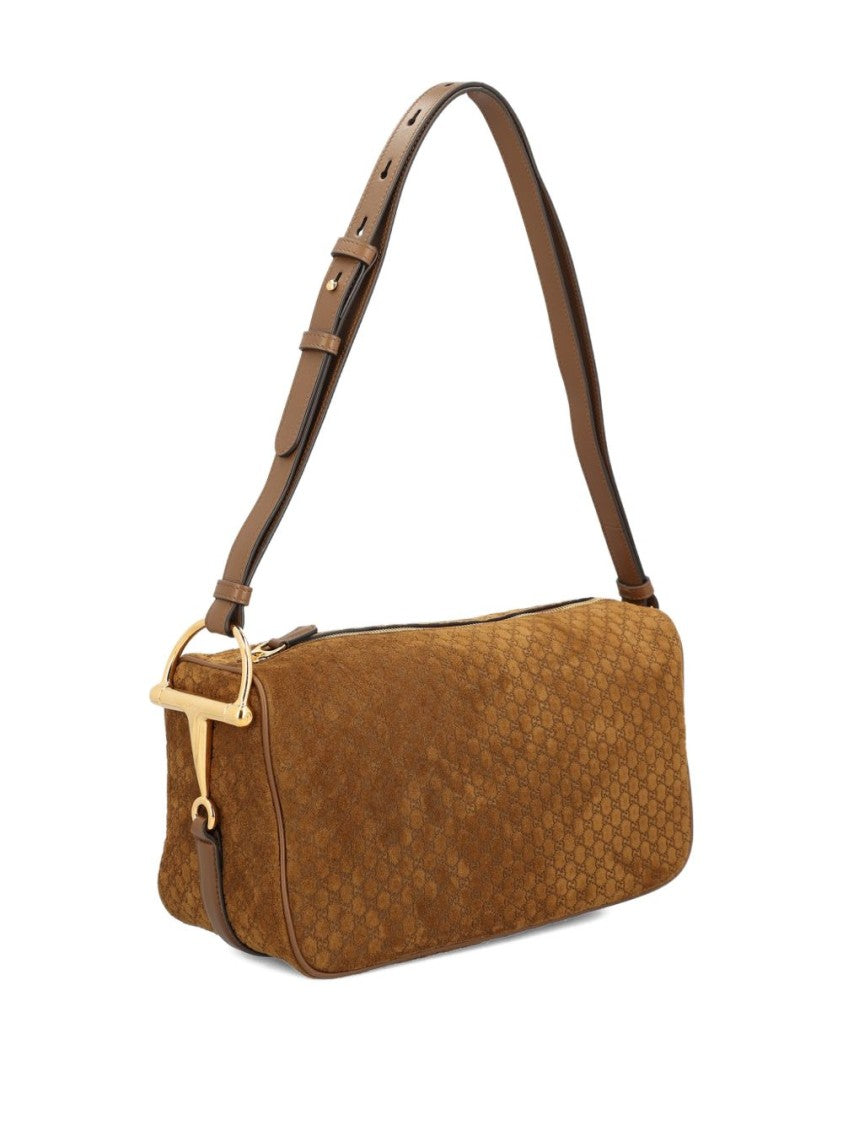 Gucci Rectangular Shoulder Bag In Soft Calf Skin Suede