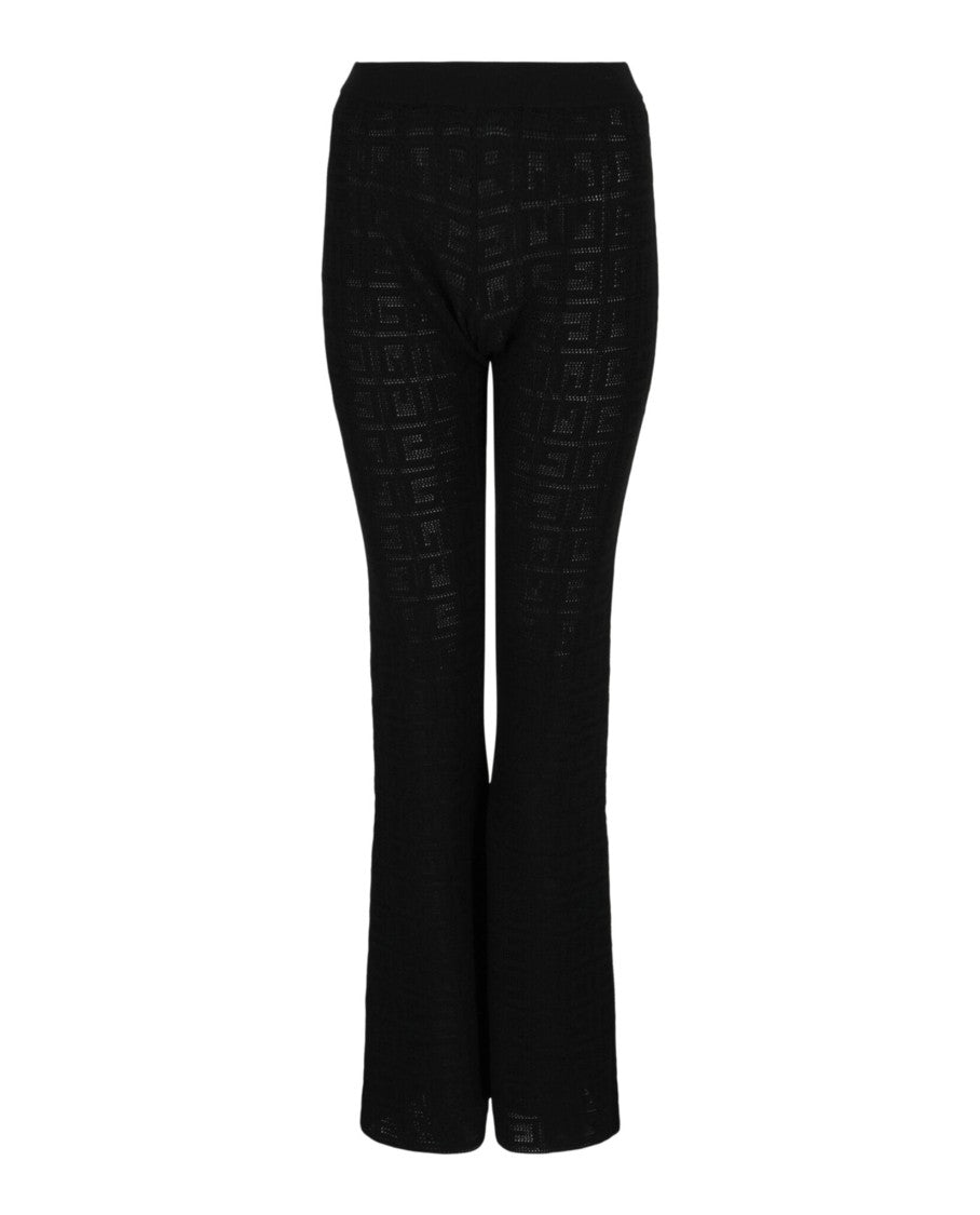 Givenchy Mid-Rise Flare Leggings With Allover 4G Monogram Design