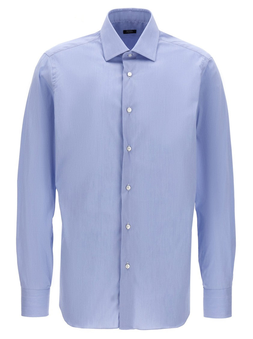 Barba Tailored Poplin Shirt With Button Closure