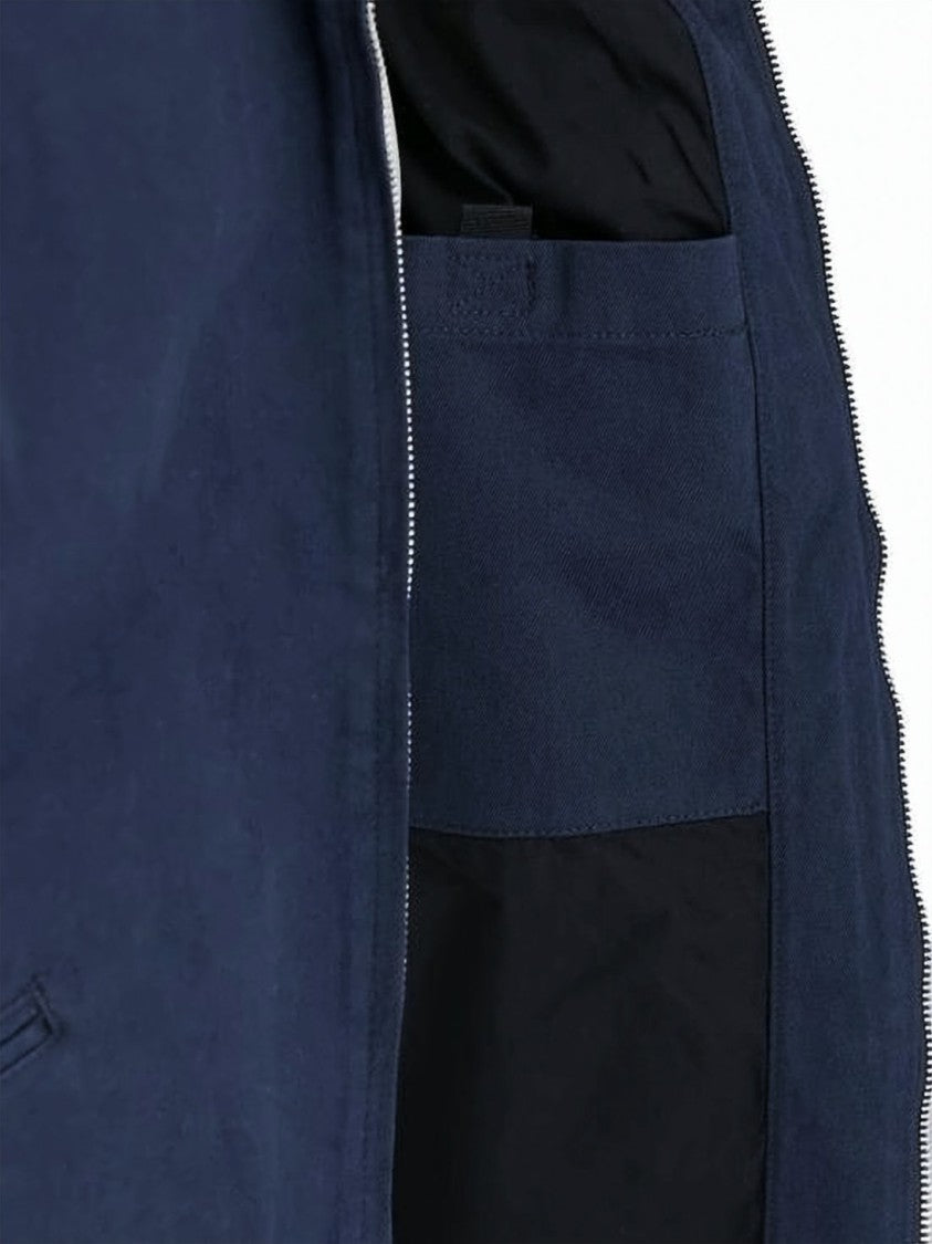 Carhartt Wip Cropped Boxy Blue Jacket With Contrasting Collar