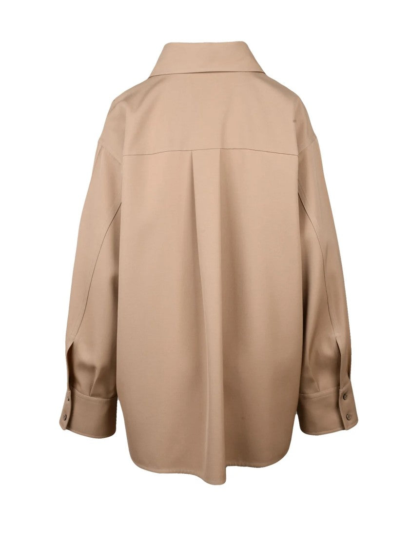 Jil Sander Wool Oversize Shirt - Beige