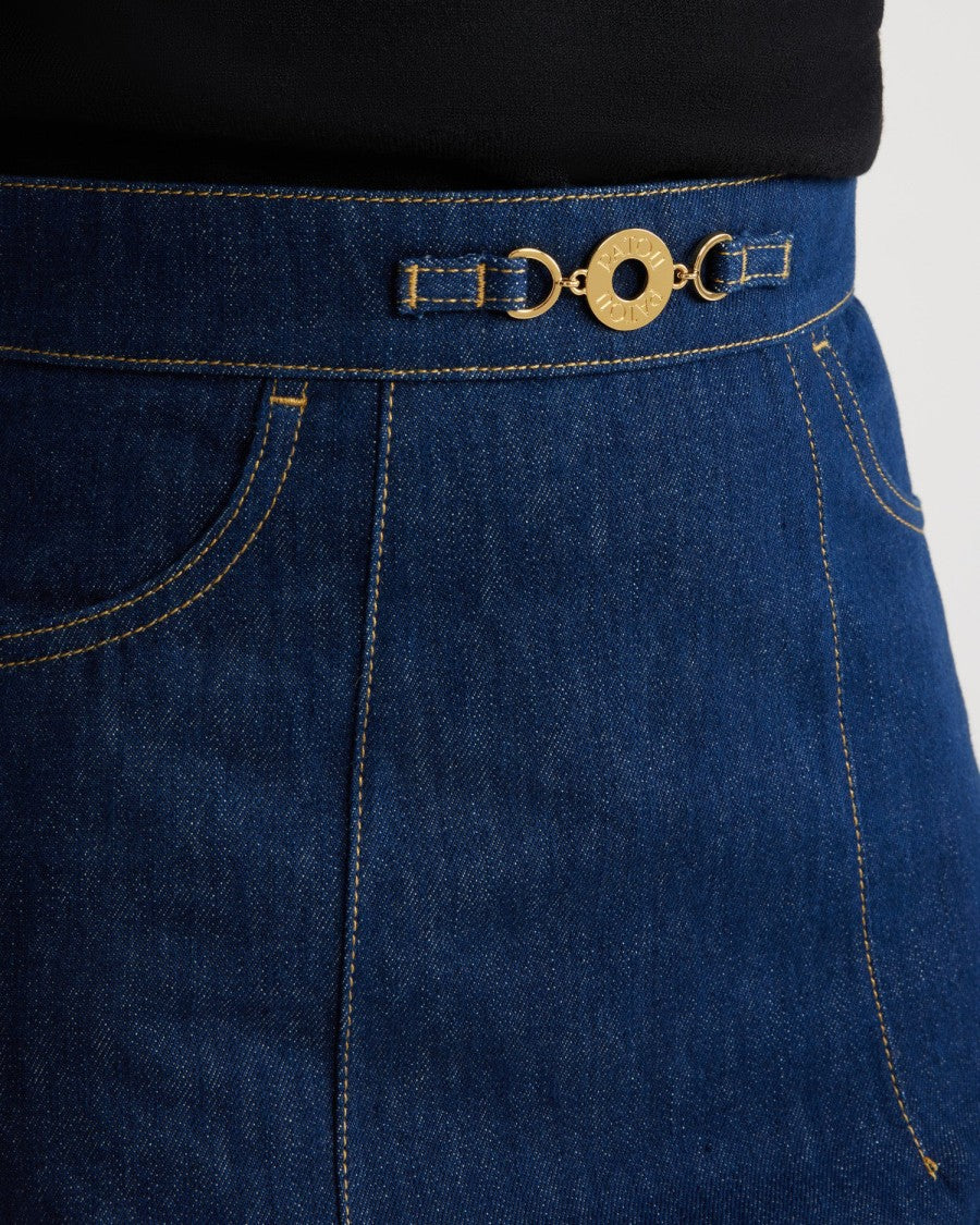 Patou Organic Cotton Denim Skirt