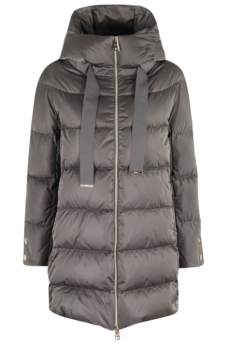 Herno A-Line Down Jacket With Structured Hood
