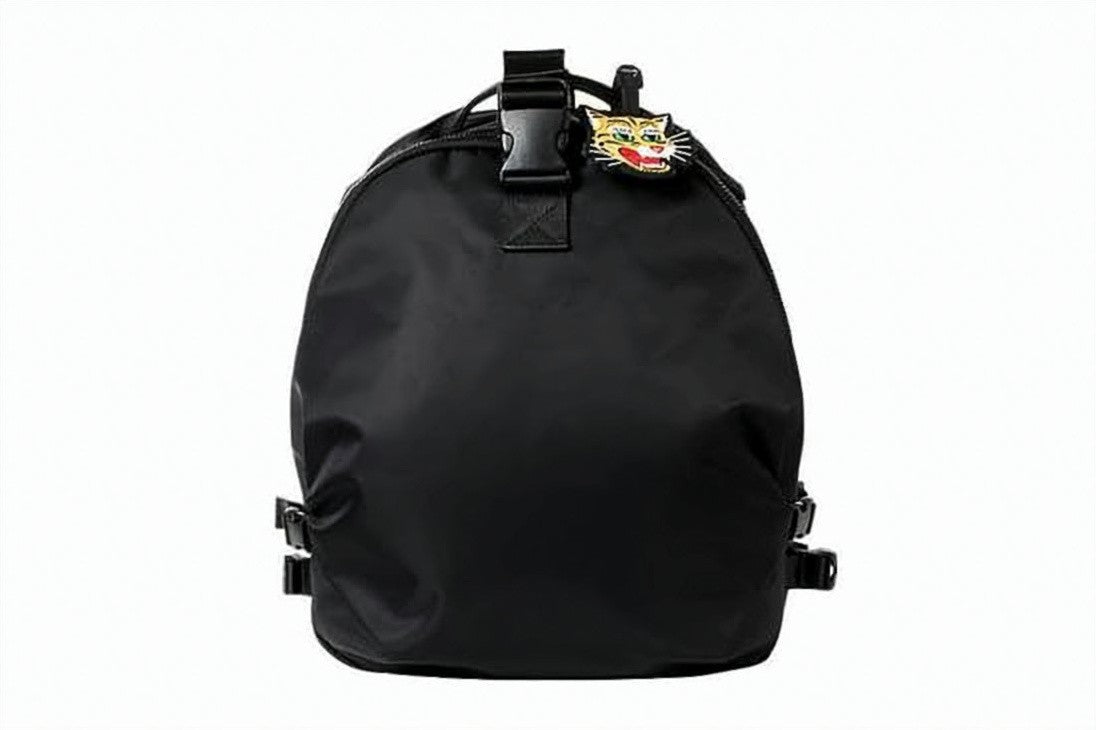 Onitsuka Tiger Black Polyamide Backpack With Tiger Charm