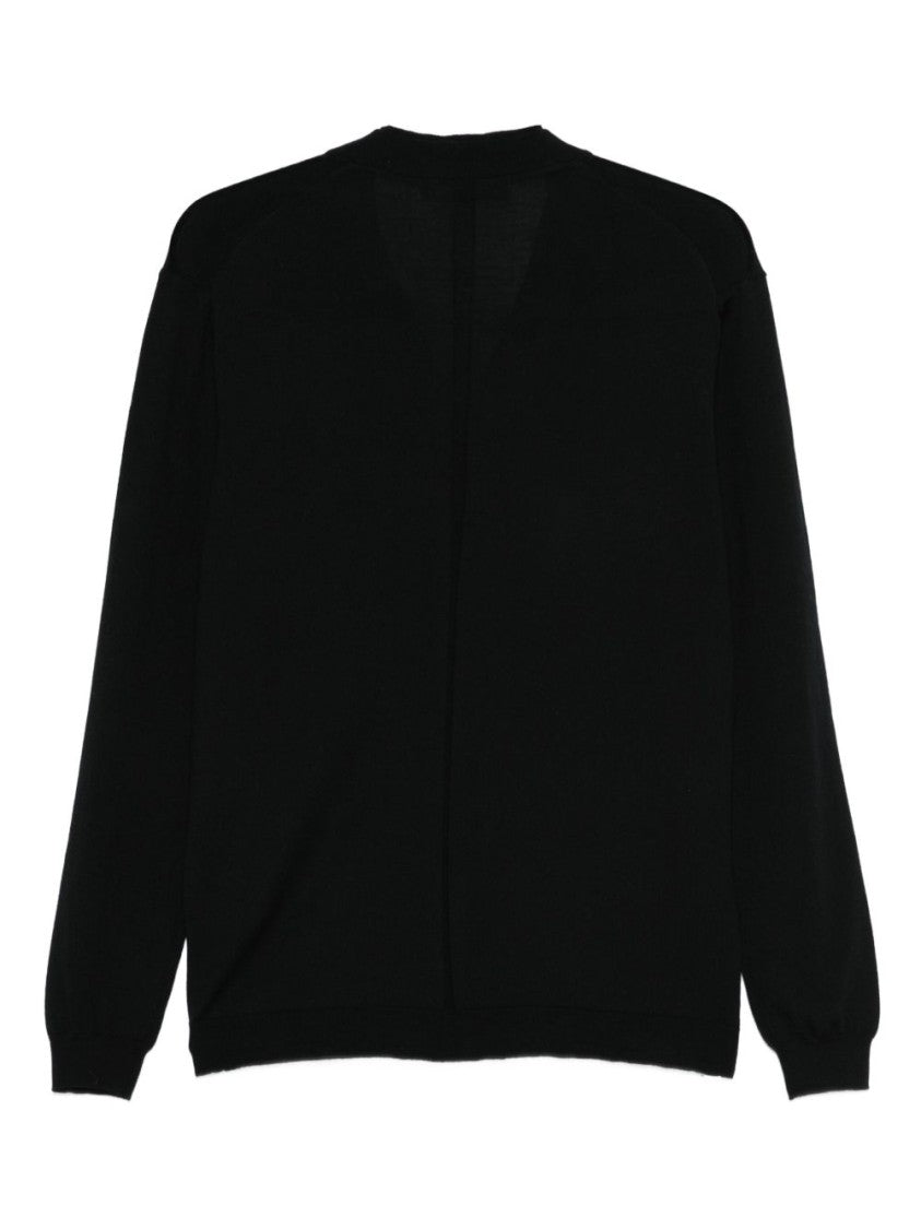 Low Brand Double-Collar Extra-Fine Merino Wool Cardigan