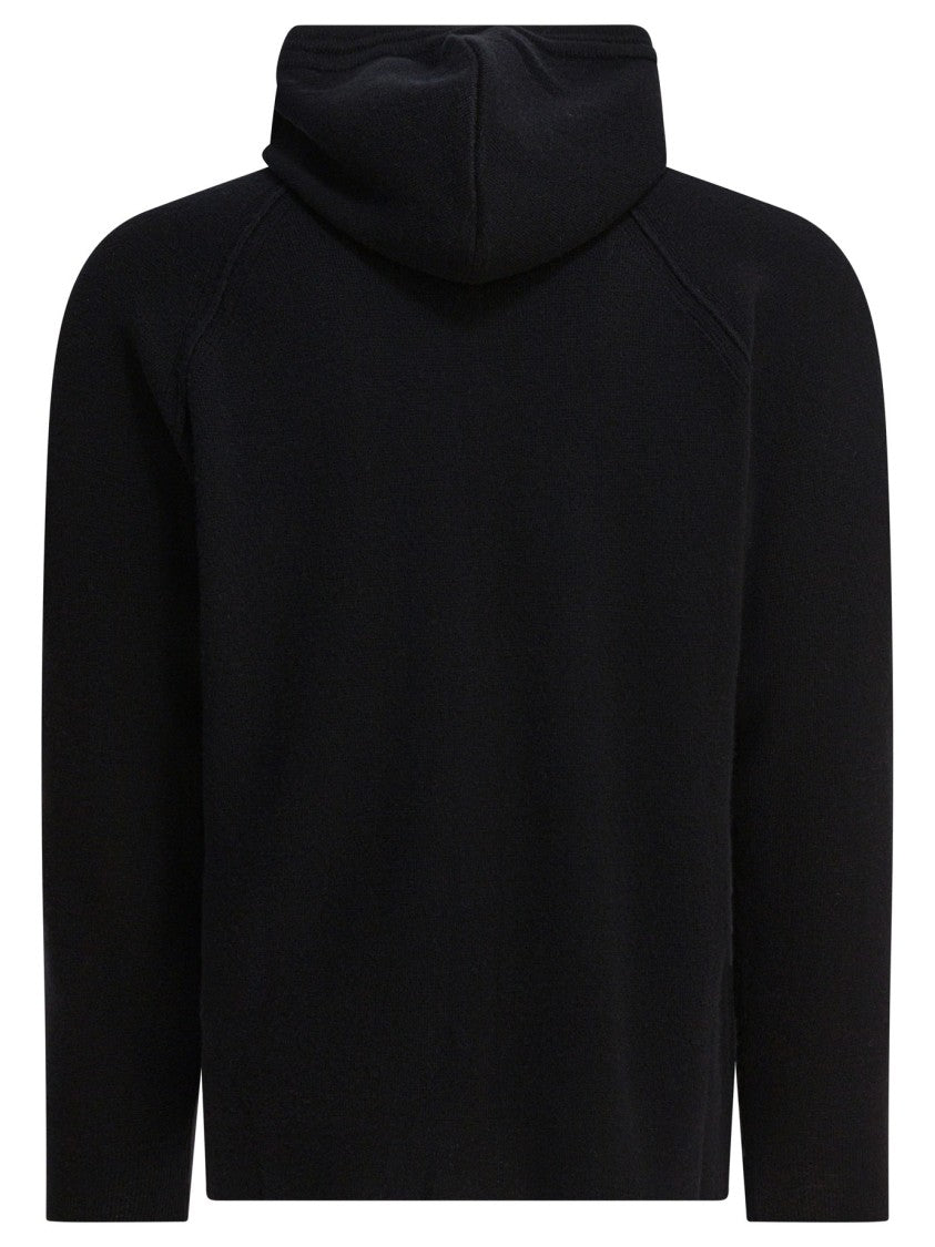 C.P. Company Full-Zip Lambswool Cardigan With Adjustable Hood