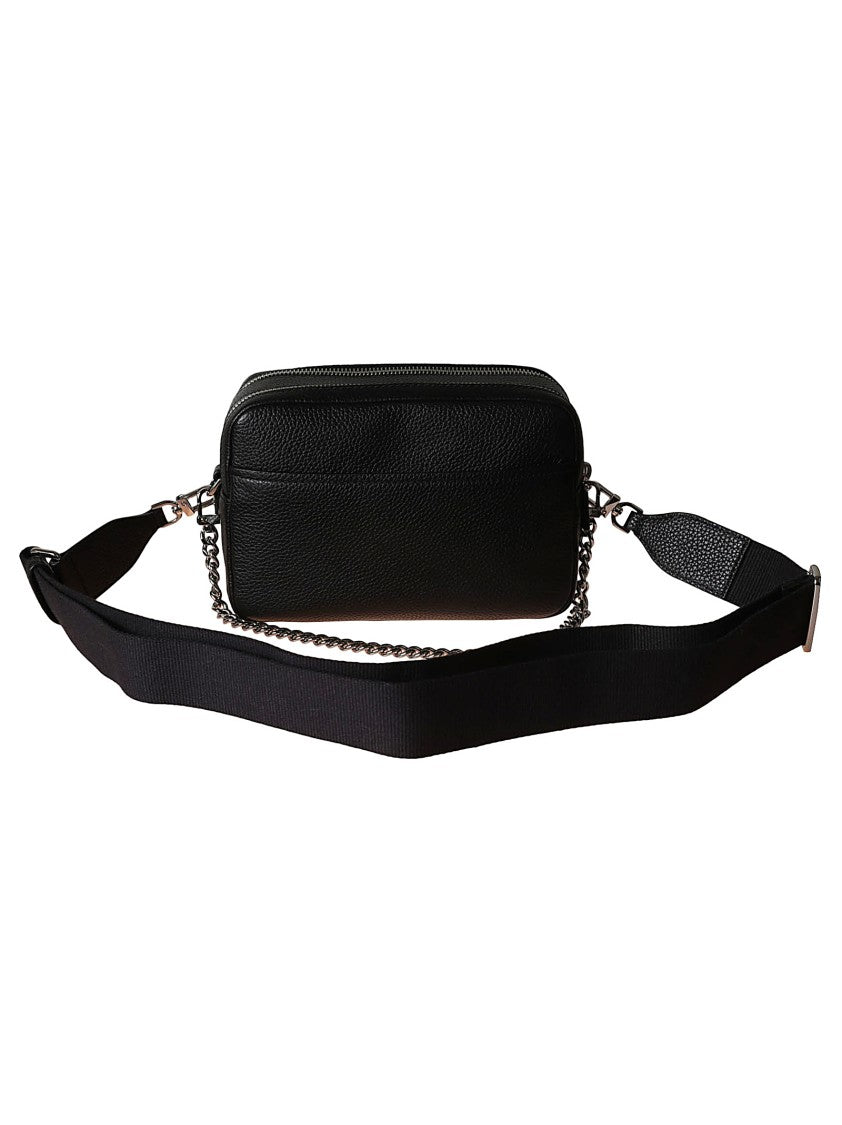 Michael Kors Black Grained Leather Shoulder Bag