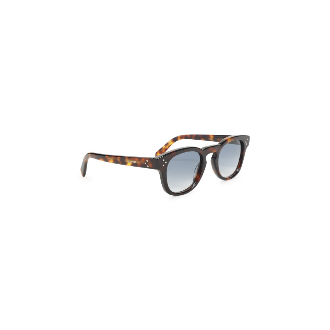 Celine Tortoiseshell Acetate Rounded Sunglasses