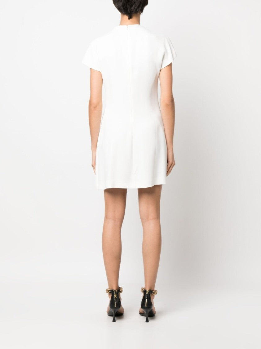 Stella Mccartney White Dress Minimalist Cut-Out Mini Dress