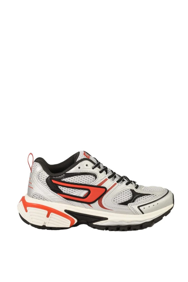 Diesel Dynamic Grey And Red Sneakers