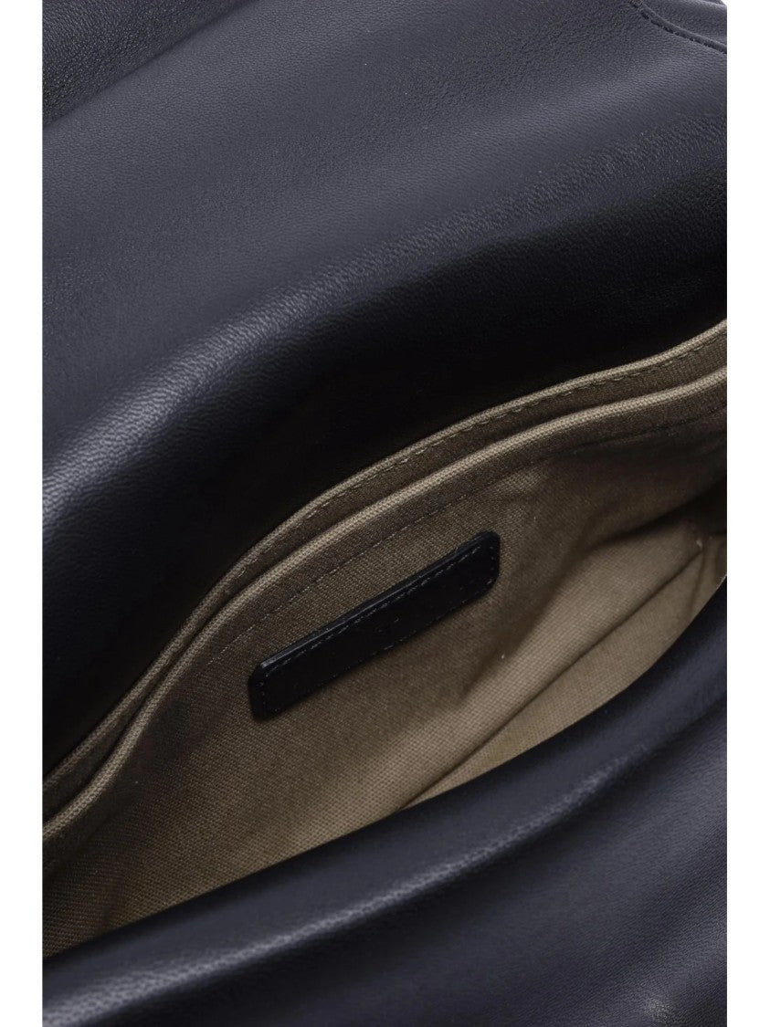 Hogan Leather Shoulder Bag - Black