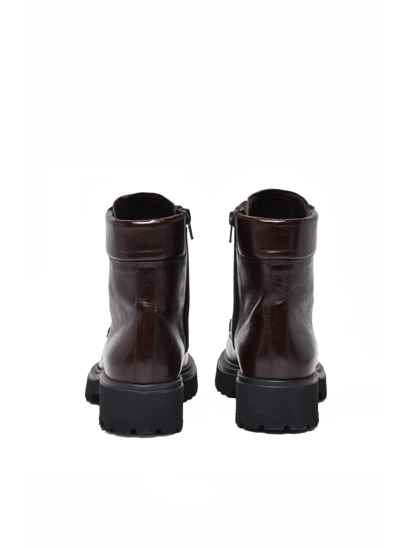 Guglielmo Rotta Chocolate Leather Zip Boots
