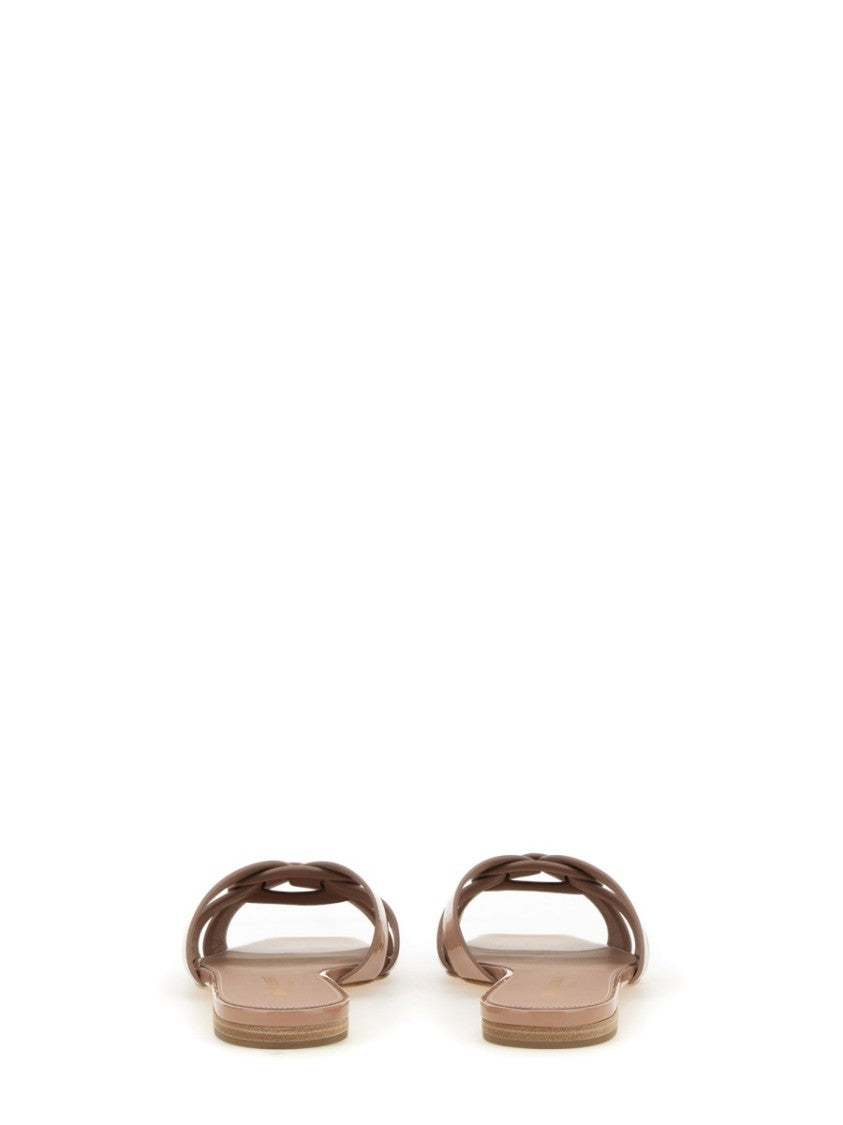Saint Laurent Nu Pieds Tribute 05 Flat Sandals With Braided Straps
