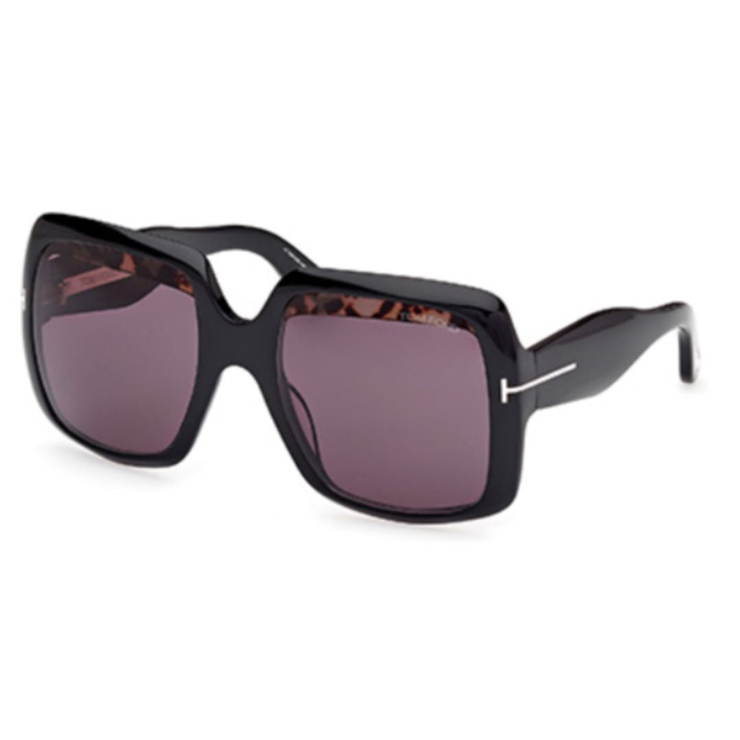 Tom Ford Ft1194 5501A Tortoiseshell Oversized Square Sunglasses