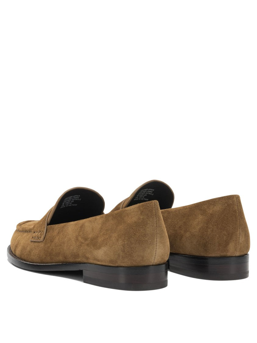 Tory Burch Classic Penny Loafers In Soft Bovine Suede