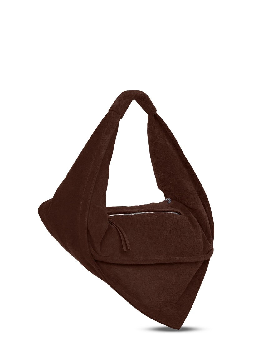 Federico Cina Triangular Silhouette Leather Hobo Bag