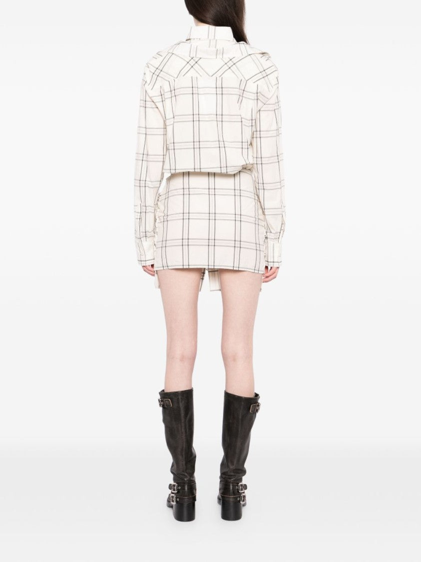 The Attico Structured Shirt-Style Dress With Asymmetrical Hem